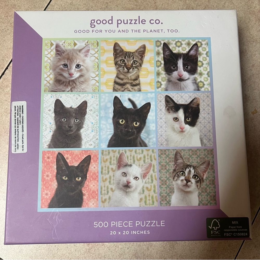 Galison "Cat Portraits" Jigsaw Puzzle 500 Pieces